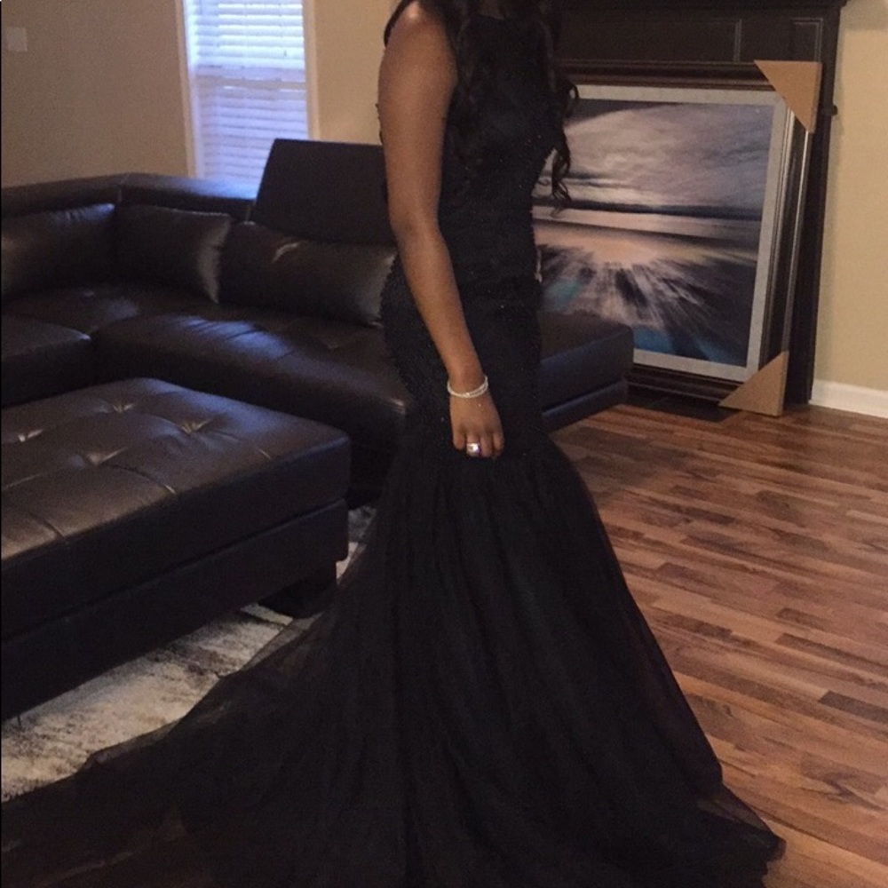 Black prom or pageant dress